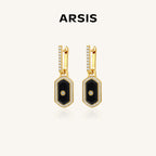 Innocence Age Statement Shield Huggie Earrings