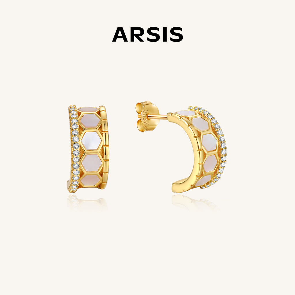 Innocence Age Hexagon Hoop Earrings