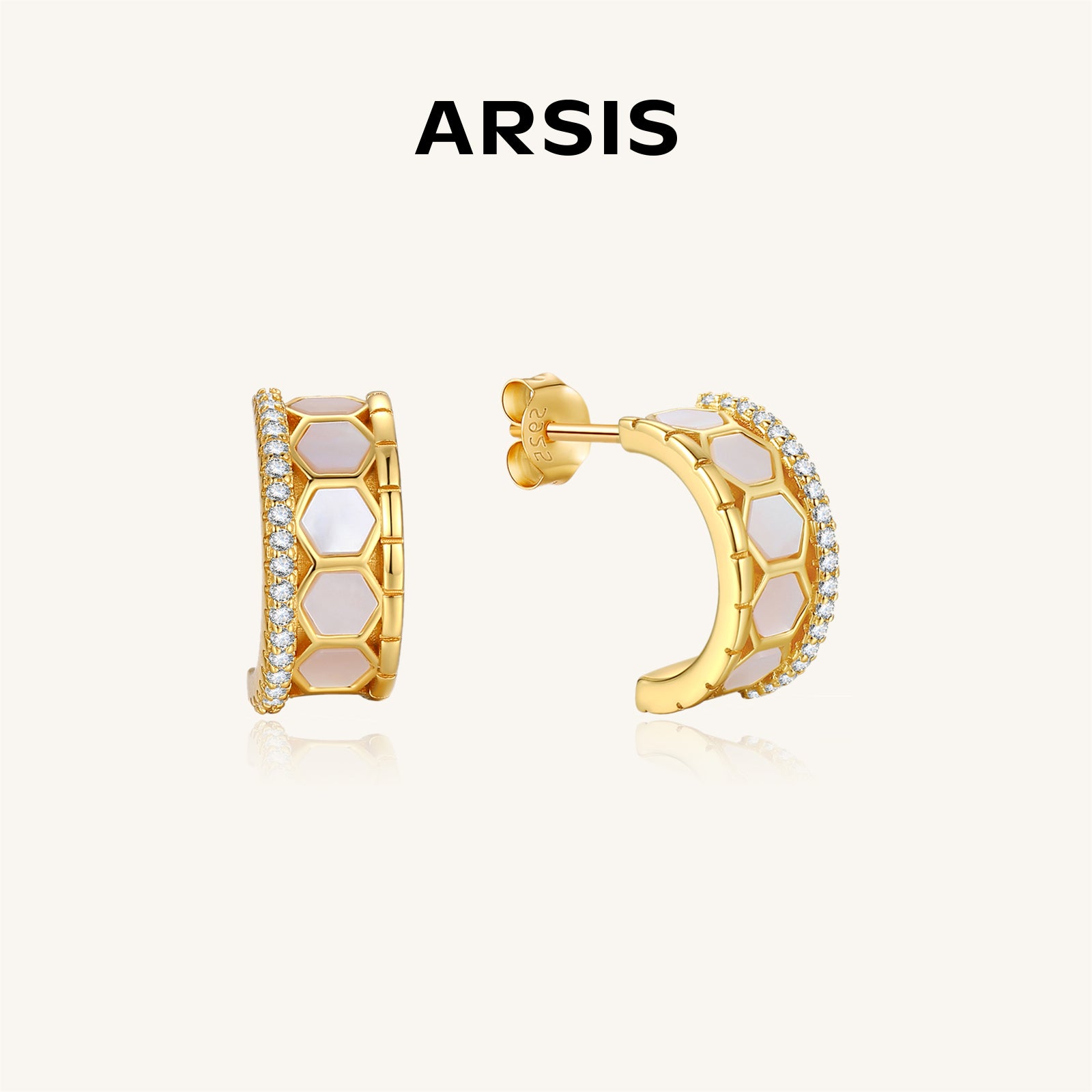 Innocence Age Hexagon Hoop Earrings