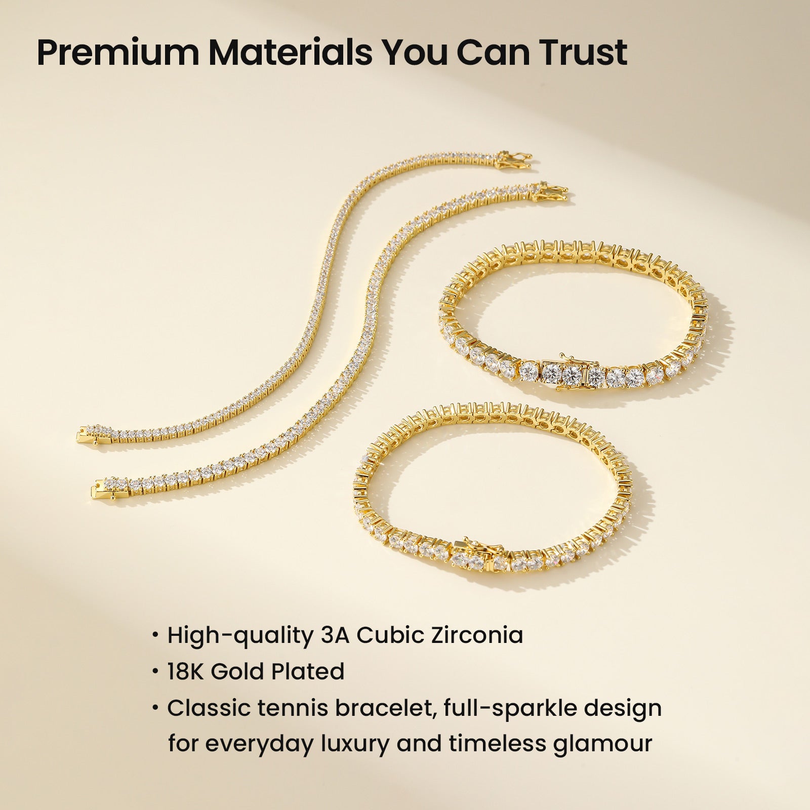 Victoria Tennis Bracelet with Cubic Zirconia