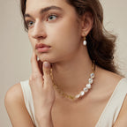 Baroque Pearl Patchwork Necklace