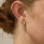 Crafted CZ Heart Stud Earrings