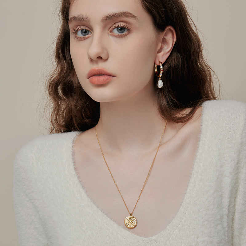 Courage Coin Pendant Necklace