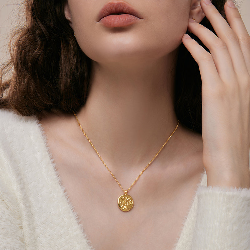 Courage Coin Pendant Necklace