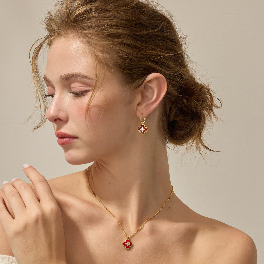 Secret Garden Clover Drop Earrings