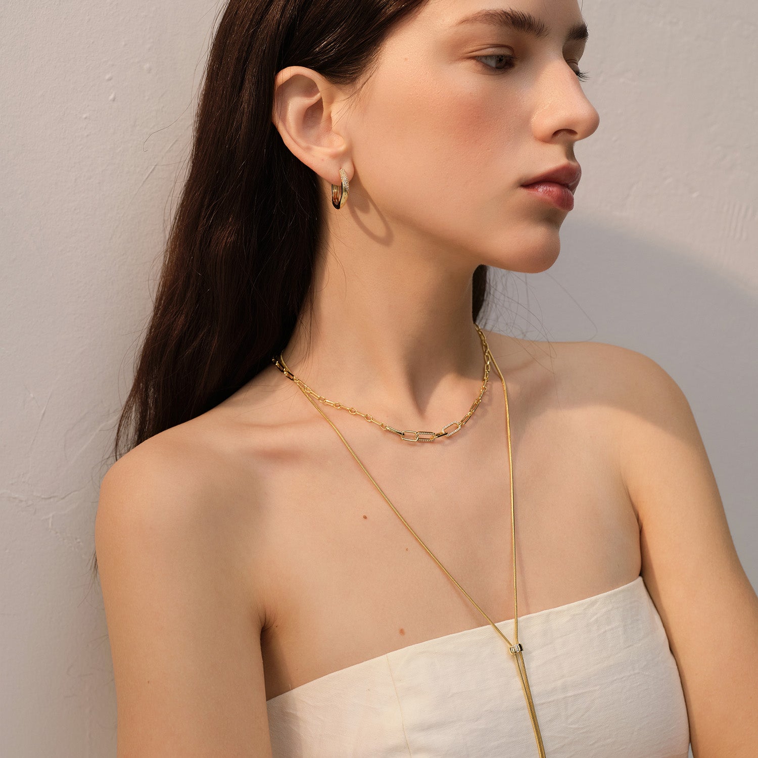 Elsa Pavé Waterdrop Hoops