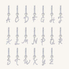 Artistic Initial Earrings with Ear Jackets