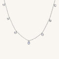 Morning Dew Aquamarine Station Necklace