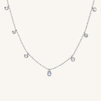 Morning Dew Aquamarine Station Necklace
