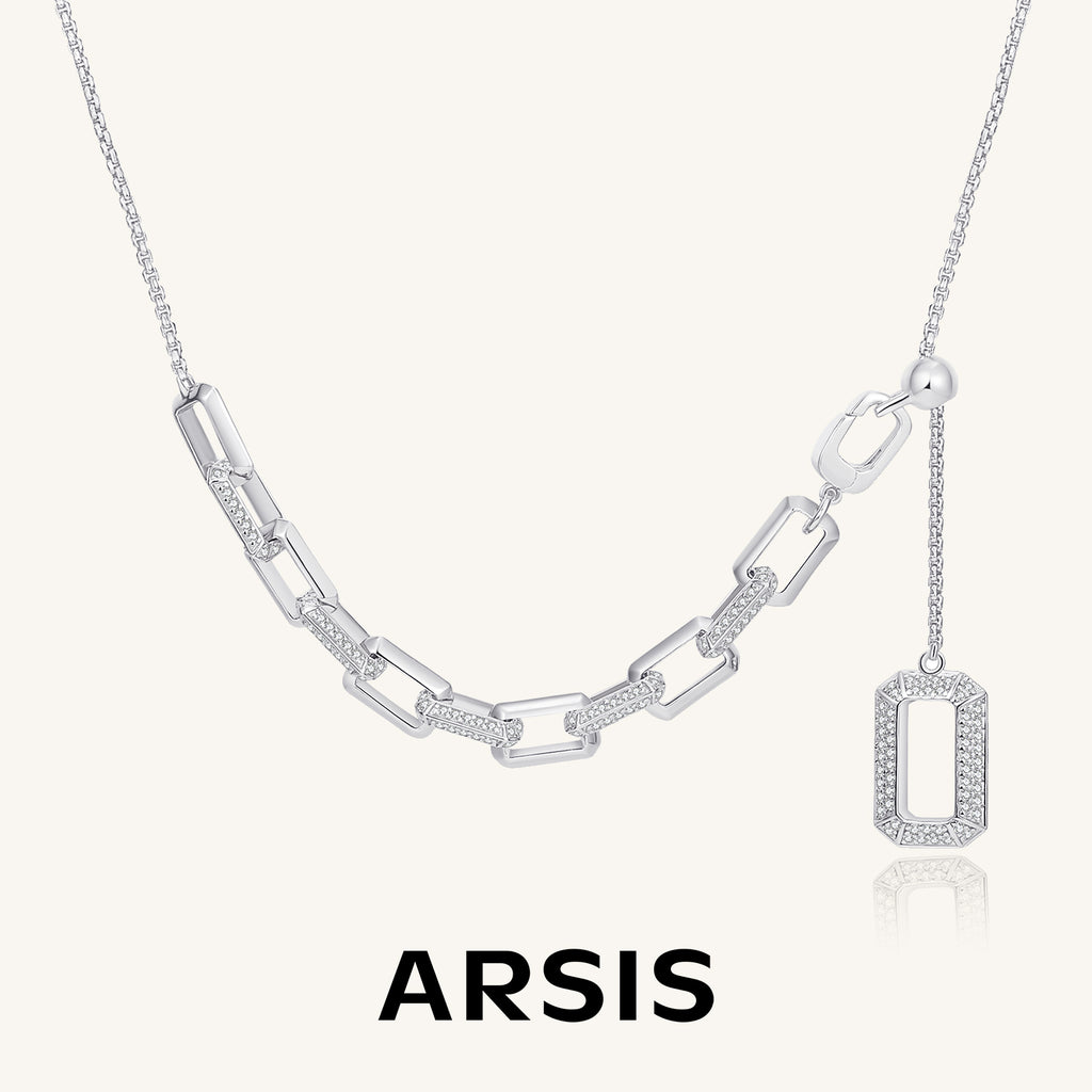 Medium Paperclip Lariat Necklace