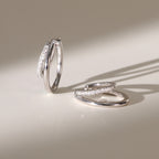Lucia Pavé Medium Hoop Earrings