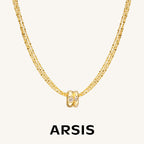 Good Luck Multi Strand Necklace with Charm