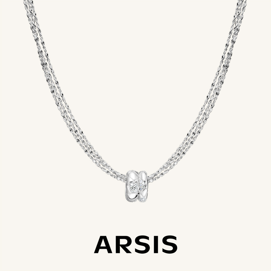 Good Luck Multi Strand Necklace with Charm